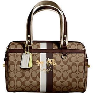 Coach Heritage Stripe Satchel